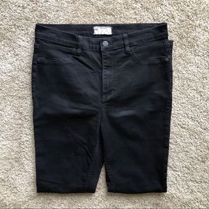 FREE PEOPLE High Waisted Black Skinny Jeans